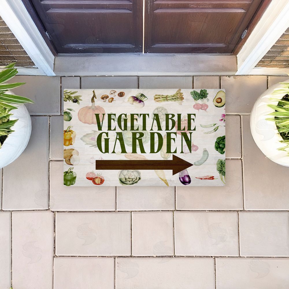 Anne Bailey Vegetable Garden with Arrow Unwoven Outdoor Door Mat
