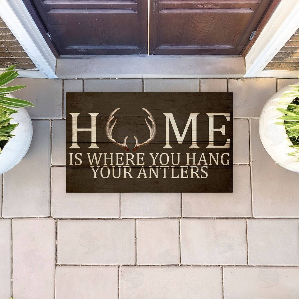 Kim Allen Where You Hang Your Antlers Unwoven Outdoor Door Mat