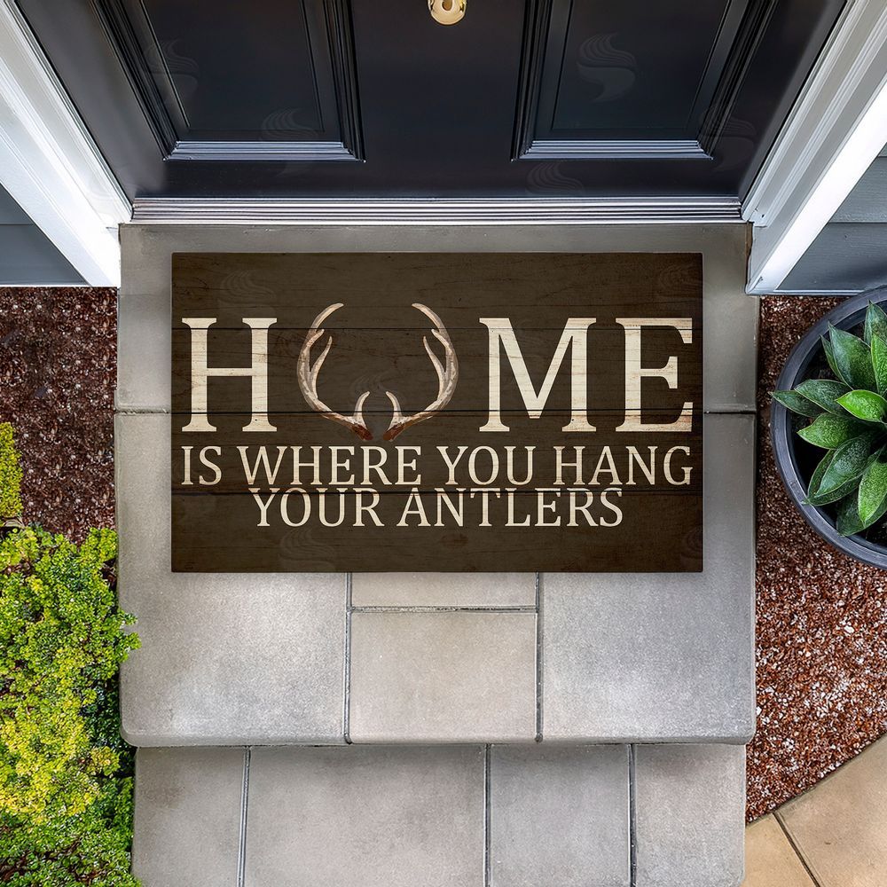 Kim Allen Where You Hang Your Antlers Unwoven Outdoor Door Mat