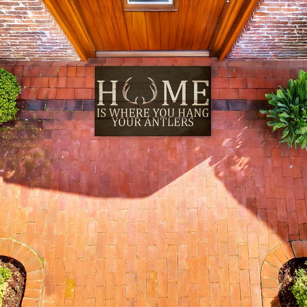 Kim Allen Where You Hang Your Antlers Unwoven Outdoor Door Mat