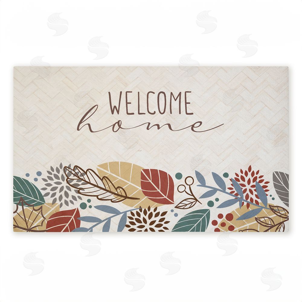 Kim Allen Welcome Home with Leaves Unwoven Outdoor Door Mat