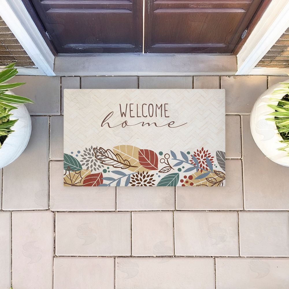 Kim Allen Welcome Home with Leaves Unwoven Outdoor Door Mat