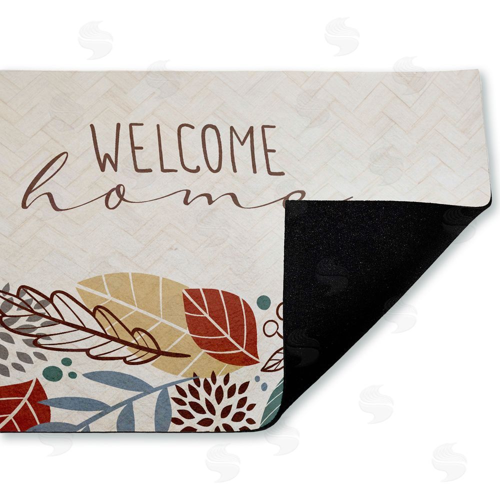 Kim Allen Welcome Home with Leaves Unwoven Outdoor Door Mat
