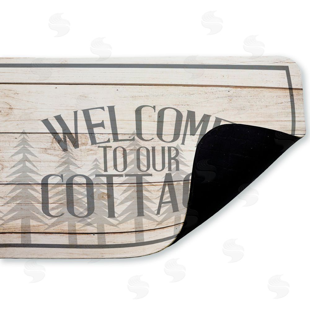 Kim Allen Rustic Welcome Cottage Trees Kitchen Floor Mat