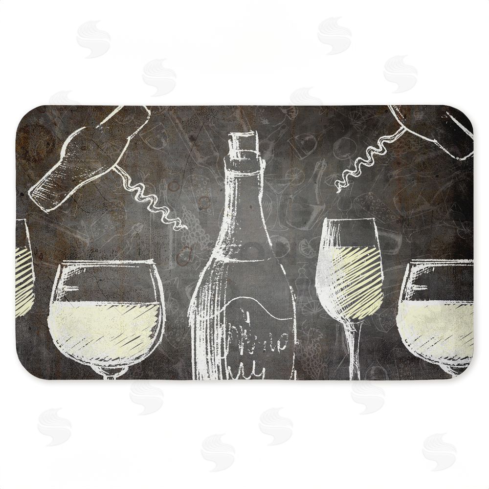 Kim Allen Chalkboard Style Wine Kitchen Floor Mat