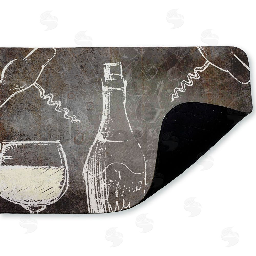 Kim Allen Chalkboard Style Wine Kitchen Floor Mat