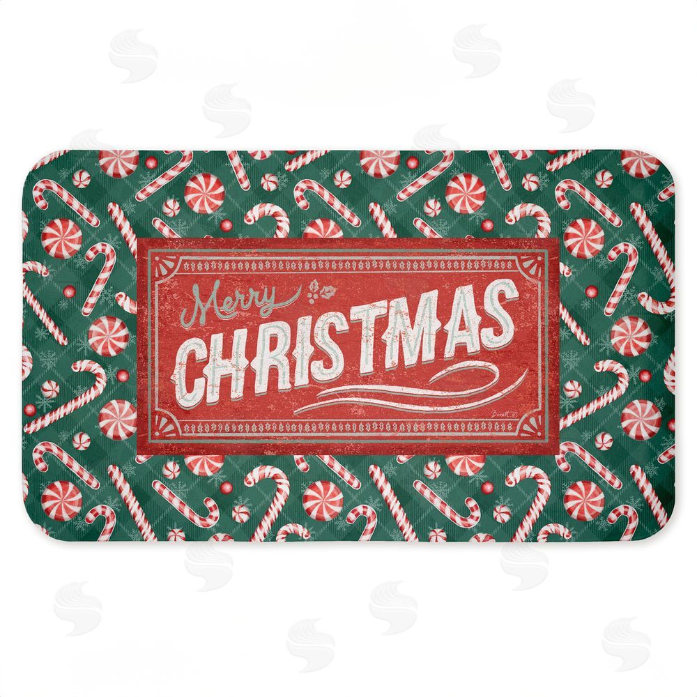 Chad Barrett Vintage Christmas Candies Kitchen Floor Mat