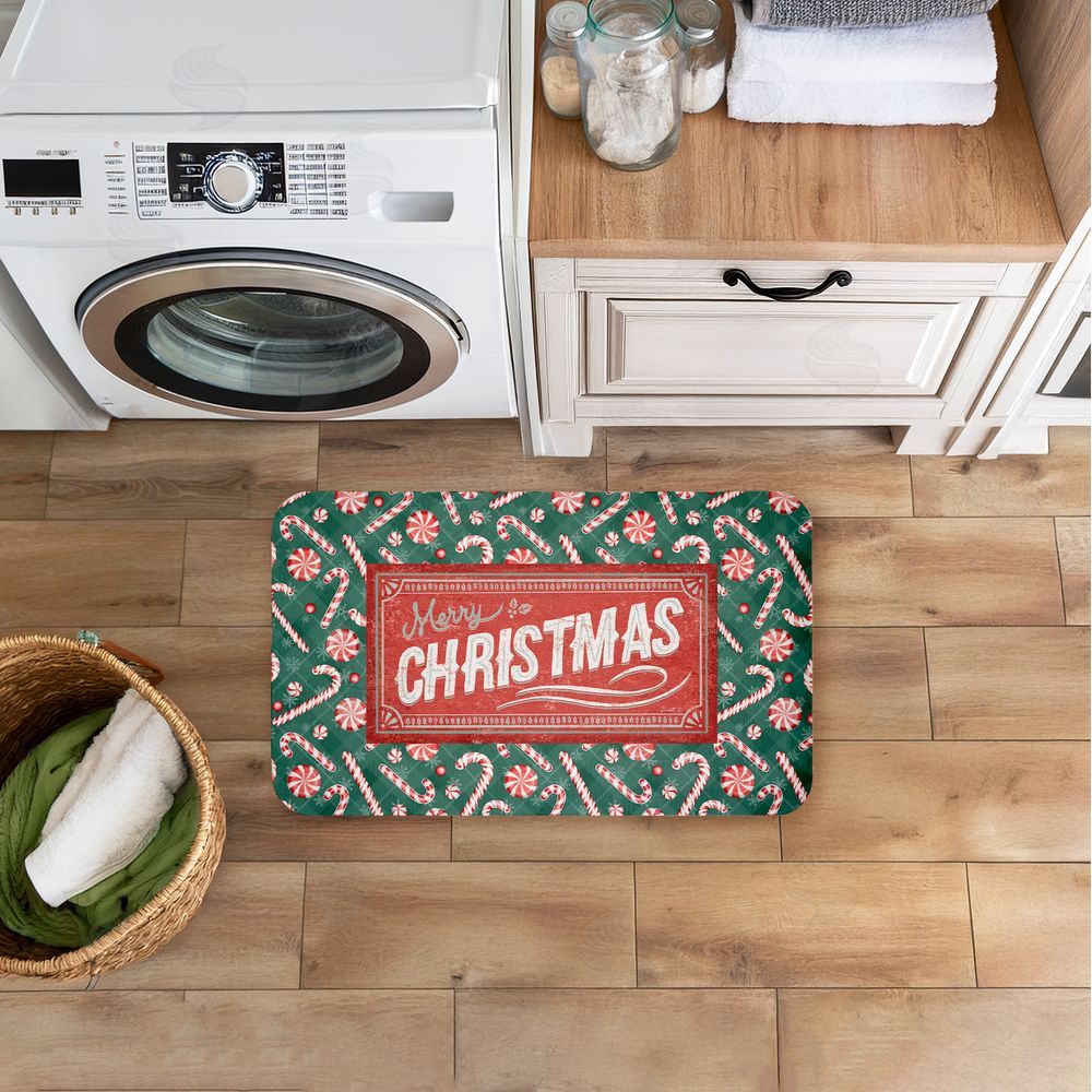 Chad Barrett Vintage Christmas Candies Kitchen Floor Mat