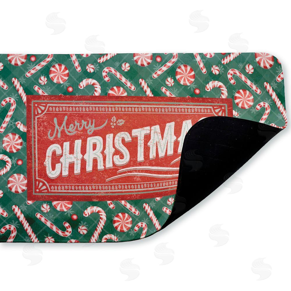 Chad Barrett Vintage Christmas Candies Kitchen Floor Mat