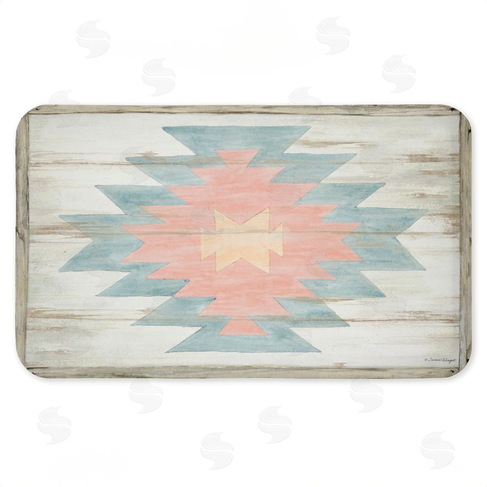 Susan Winget Pink Navajo Pattern Kitchen Floor Mat