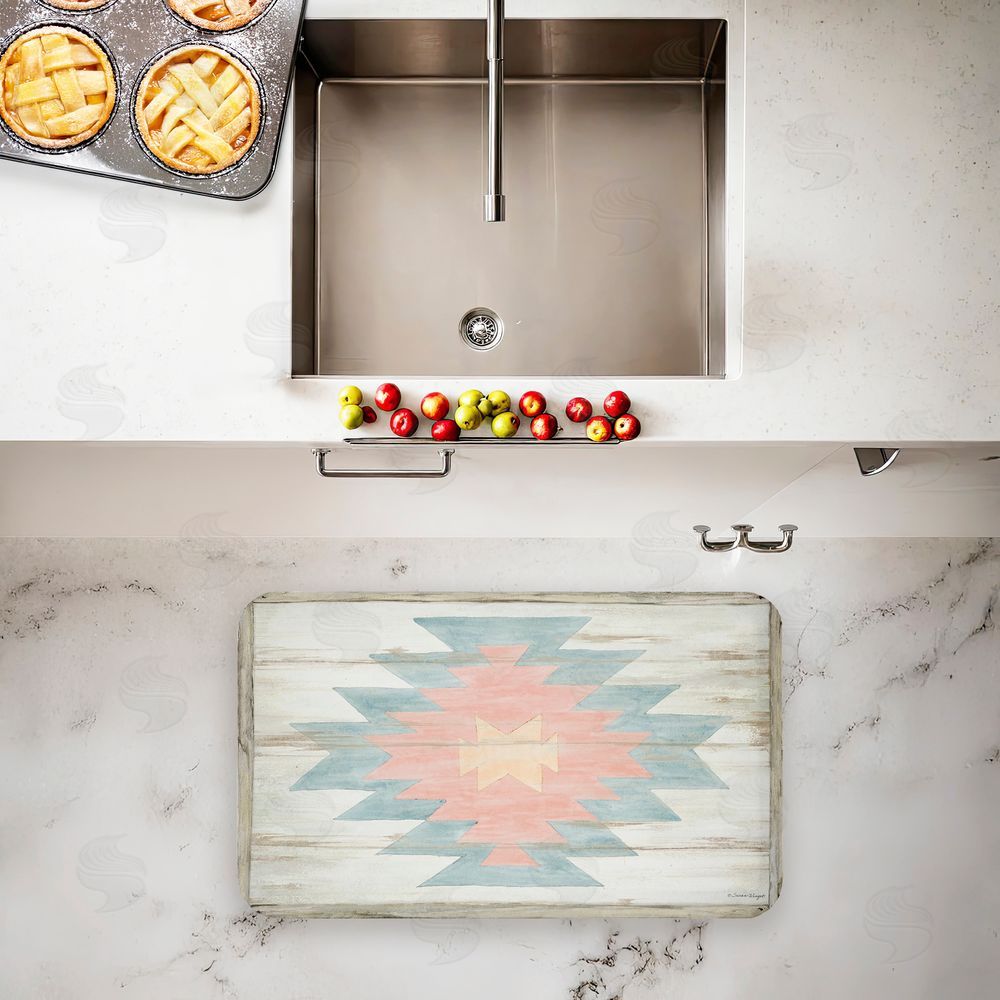 Susan Winget Pink Navajo Pattern Kitchen Floor Mat