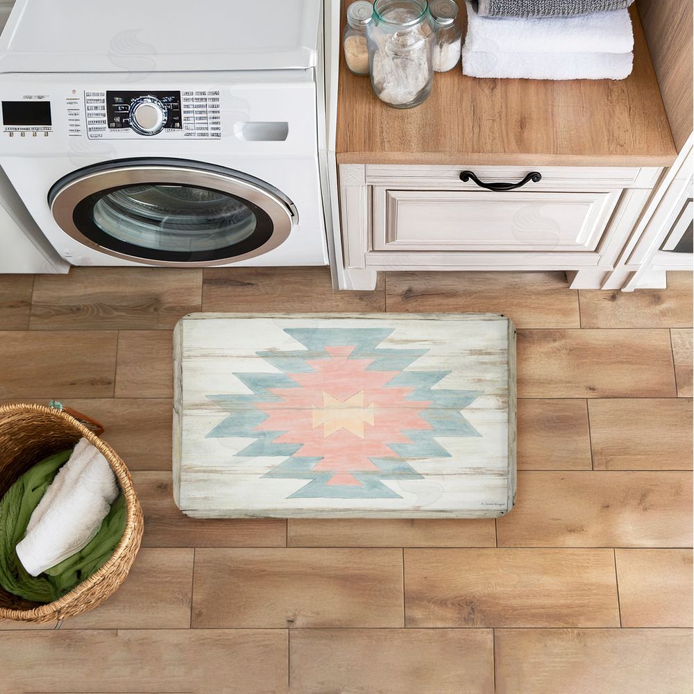 Susan Winget Pink Navajo Pattern Kitchen Floor Mat