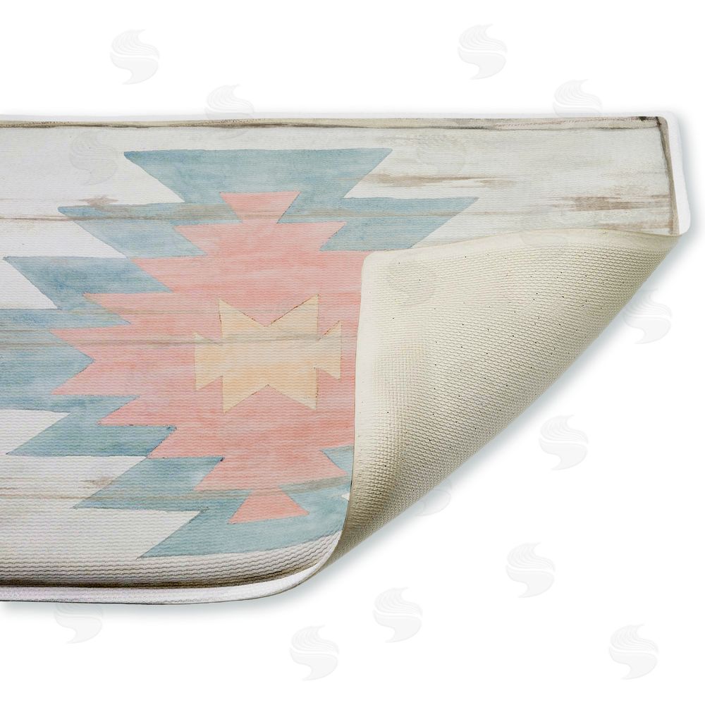 Susan Winget Pink Navajo Pattern Plush Bathroom Floor Mat