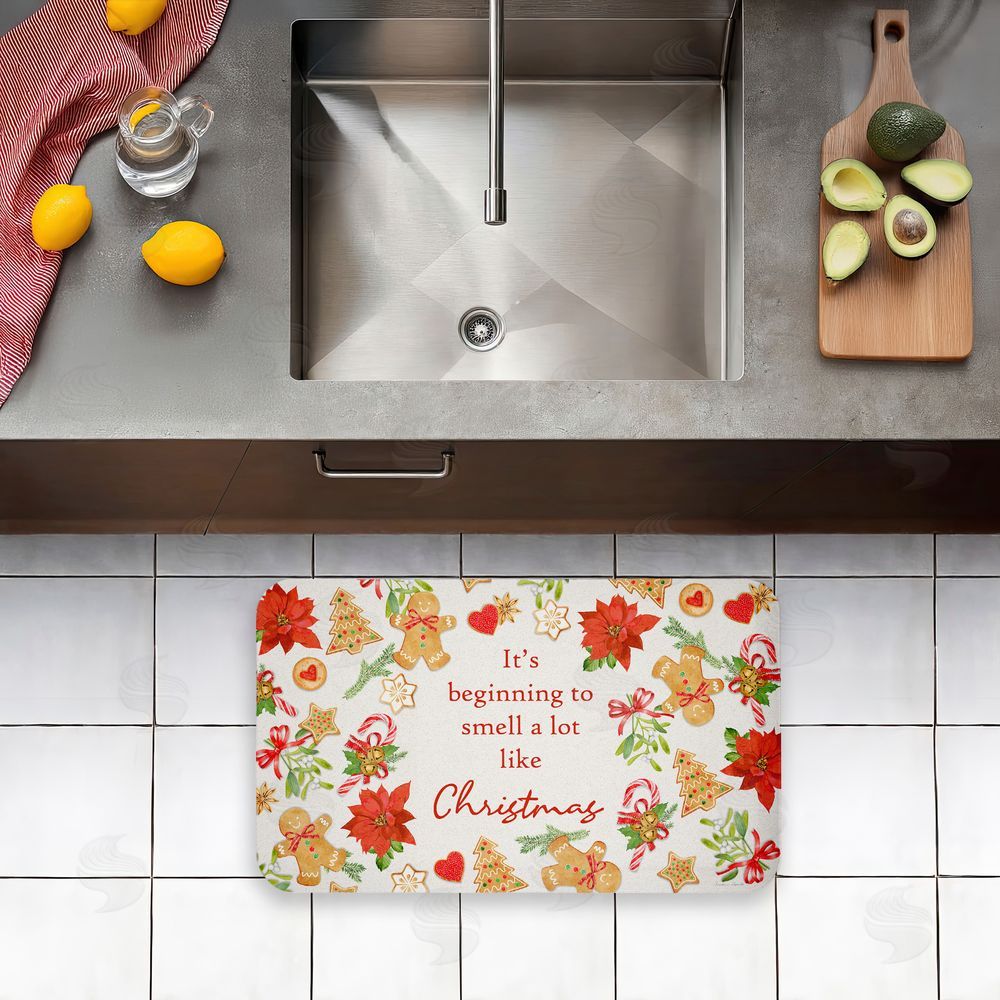 Suzanne Nicoll Beginning To Smell Like Christmas Kitchen Floor Mat