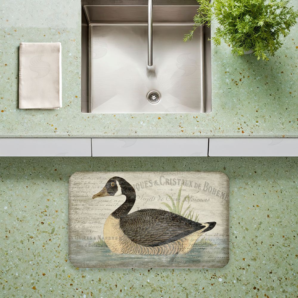 Suzanne Nicoll French Goose Vintage Motif Kitchen Floor Mat