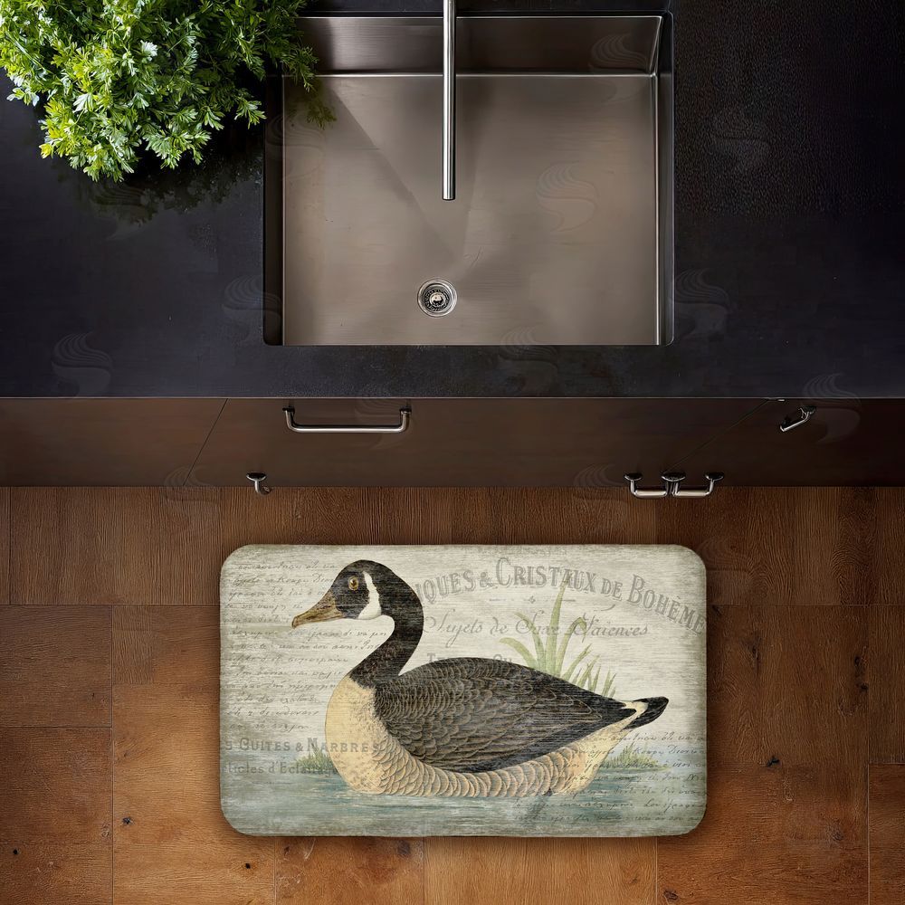 Suzanne Nicoll French Goose Vintage Motif Kitchen Floor Mat