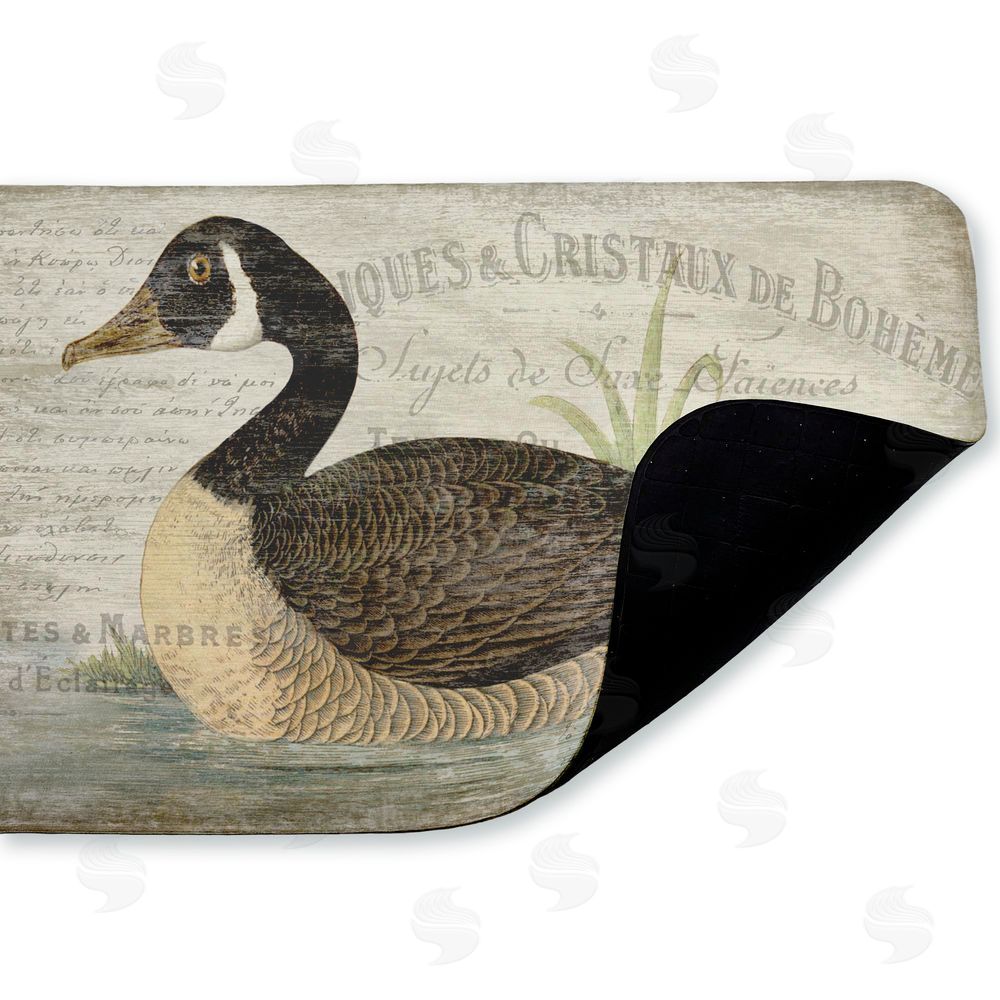 Suzanne Nicoll French Goose Vintage Motif Kitchen Floor Mat