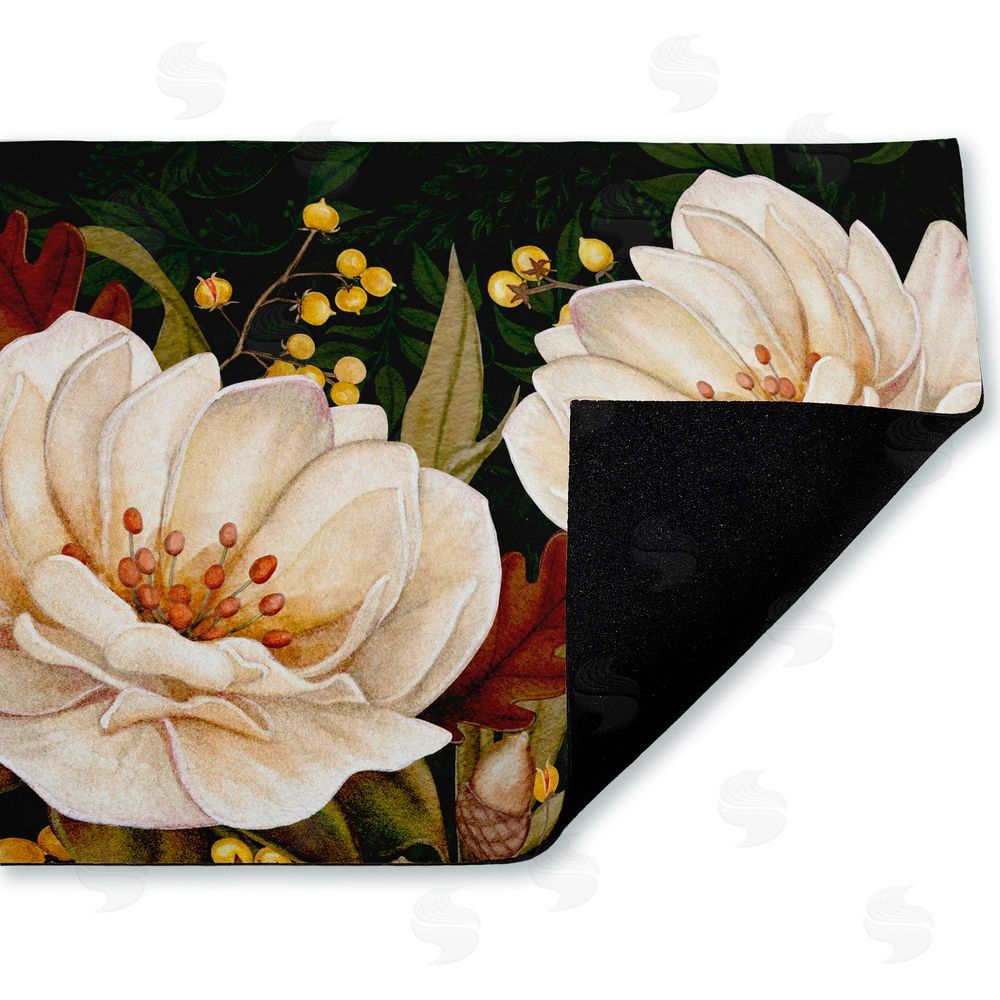 Nicole Tamarin Vintage Midnight Garden Blooms Unwoven Outdoor Door Mat