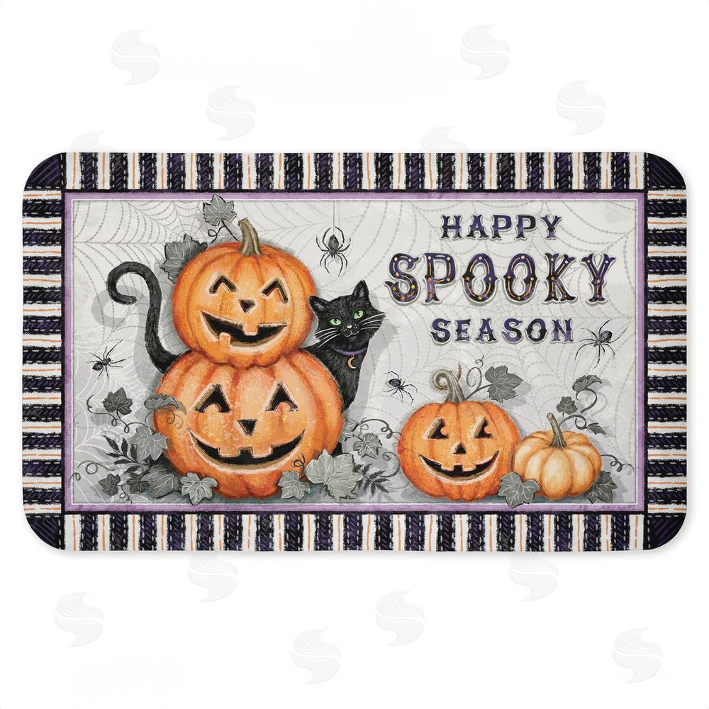 Chad Barrett Spooky Season Jack-o-Lanterns Kitchen Floor Mat