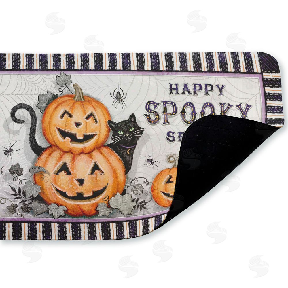 Chad Barrett Spooky Season Jack-o-Lanterns Kitchen Floor Mat
