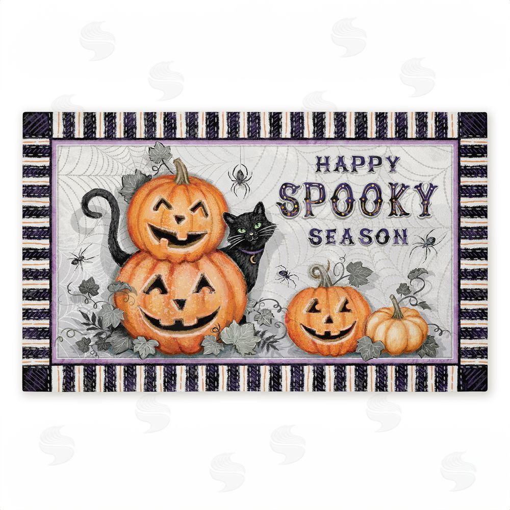 Chad Barrett Spooky Season Jack-o-Lanterns Unwoven Outdoor Door Mat
