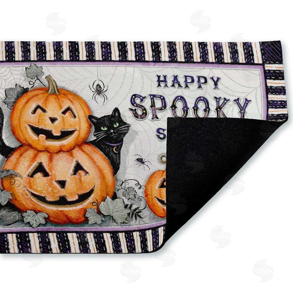 Chad Barrett Spooky Season Jack-o-Lanterns Unwoven Outdoor Door Mat