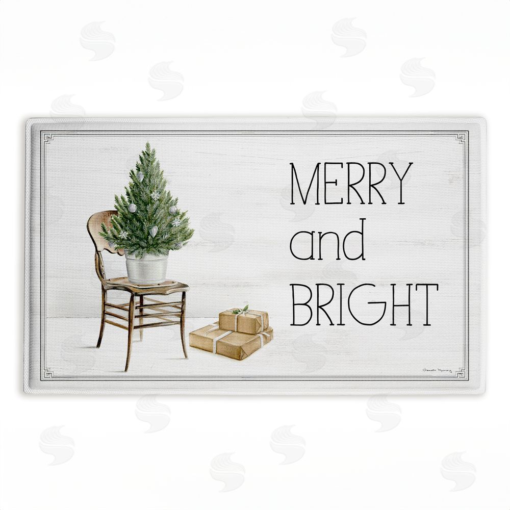 Danielle Murray Winter In Aspen Merry & Bright Plush Bathroom Floor Mat