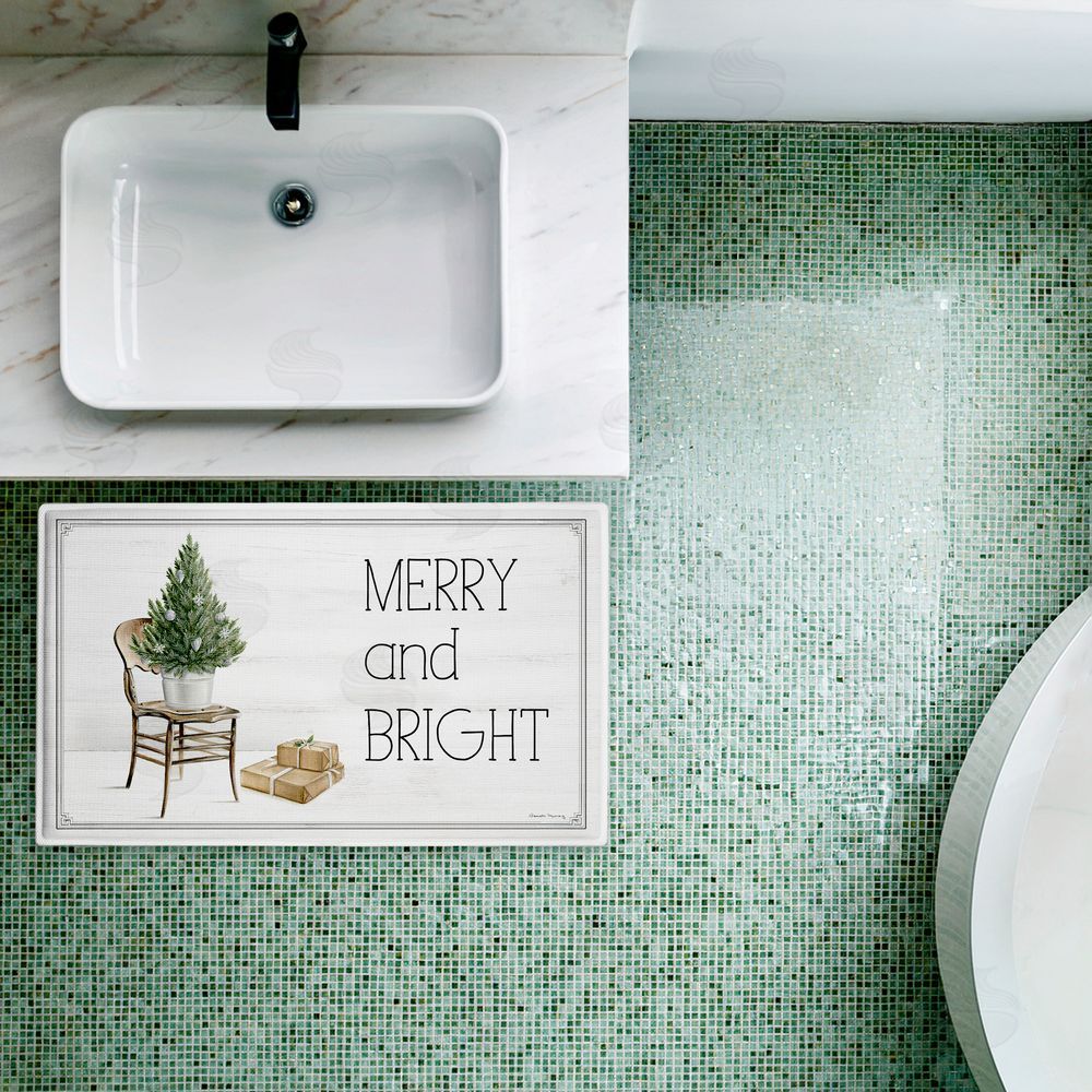 Danielle Murray Winter In Aspen Merry & Bright Plush Bathroom Floor Mat