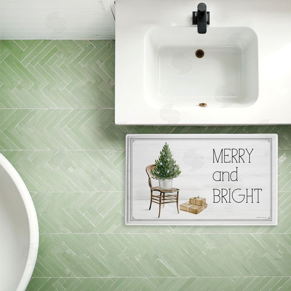 Danielle Murray Winter In Aspen Merry & Bright Plush Bathroom Floor Mat