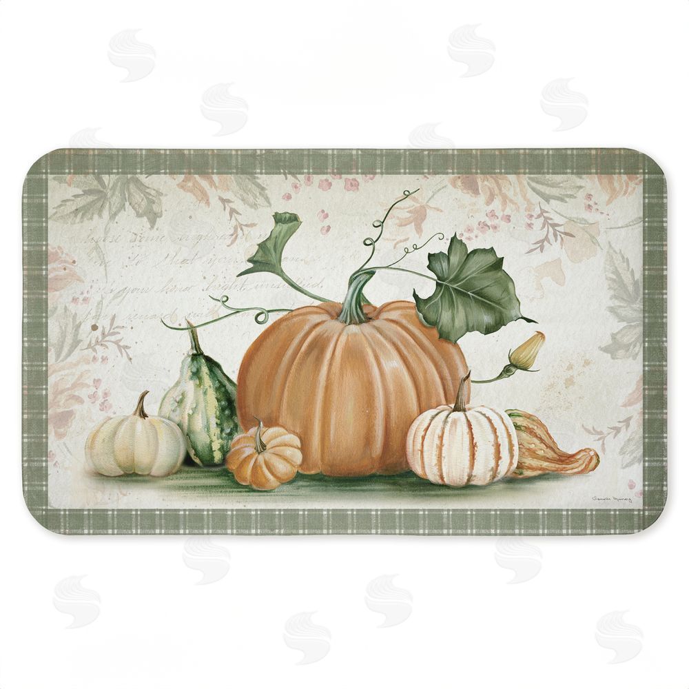 Danielle Murray Harvest Gourds Motif Kitchen Floor Mat