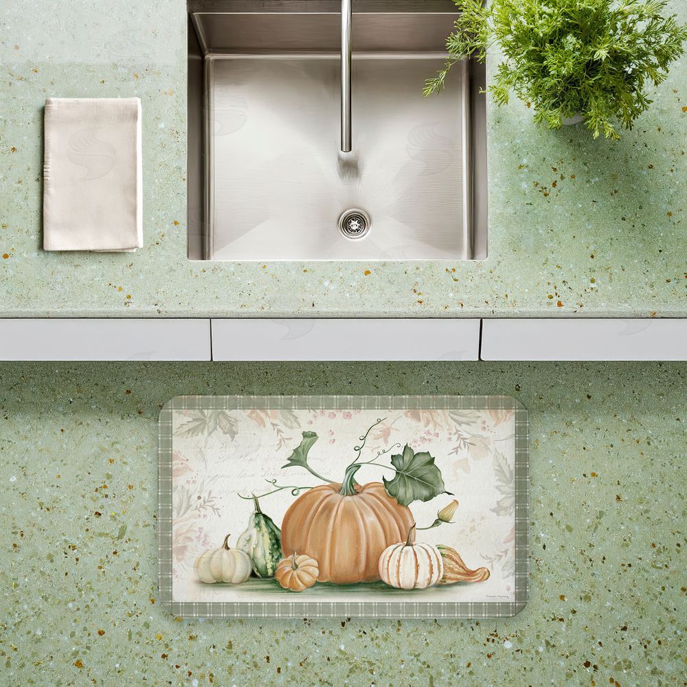 Danielle Murray Harvest Gourds Motif Kitchen Floor Mat
