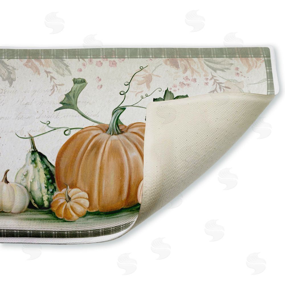 Danielle Murray Harvest Gourds Motif Plush Bathroom Floor Mat