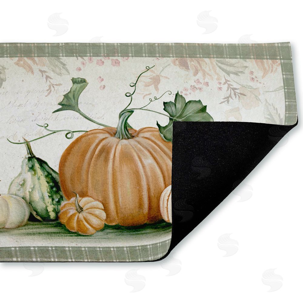 Danielle Murray Harvest Gourds Motif Unwoven Outdoor Door Mat