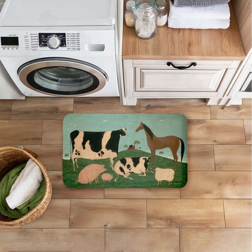Warren Kimble Friend Indeed Farm Animals Kitchen Floor Mat