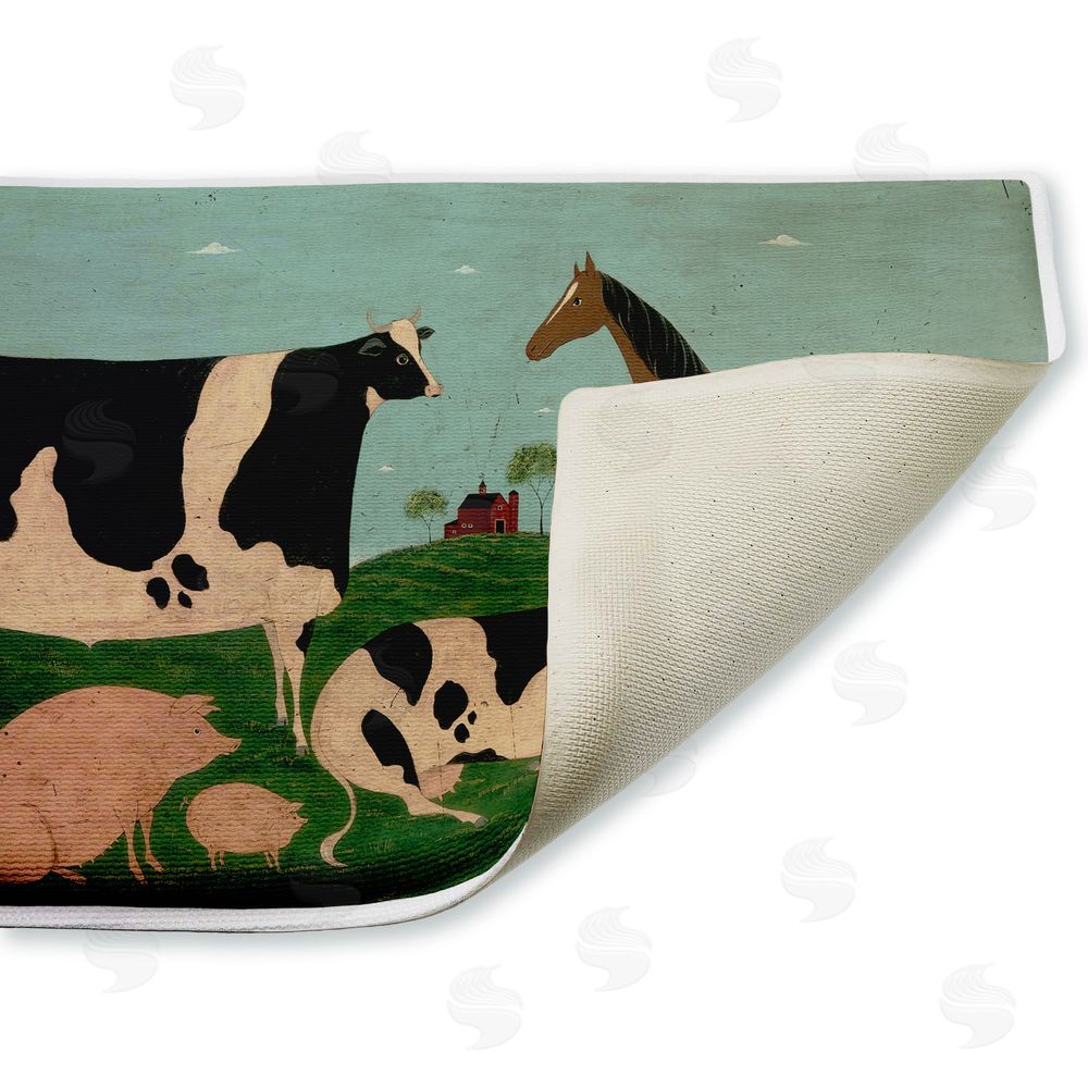 Warren Kimble Friend Indeed Farm Animals Plush Bathroom Floor Mat