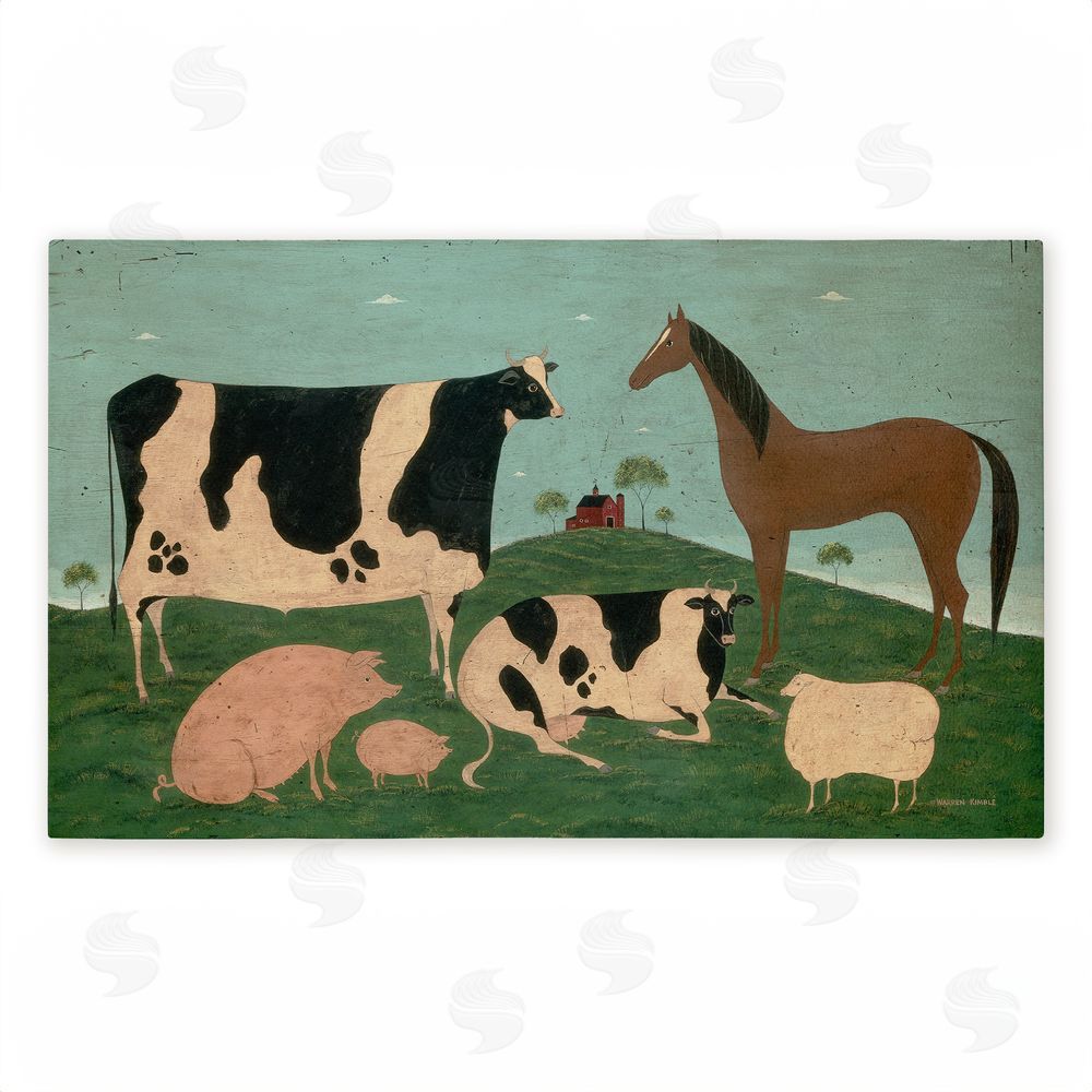 Warren Kimble Friend Indeed Farm Animals Unwoven Outdoor Door Mat