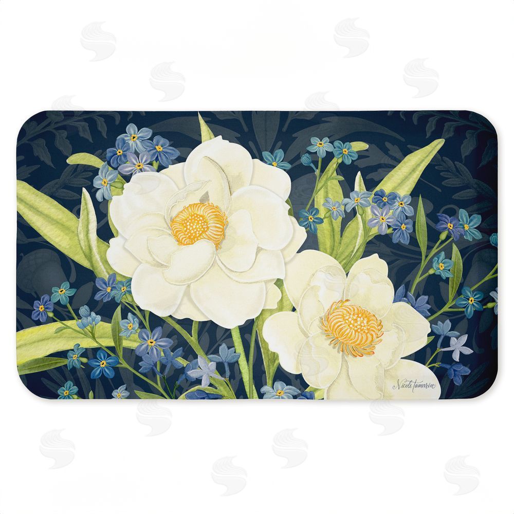 Nicole Tamarin Enchanted Midnight Garden Kitchen Floor Mat