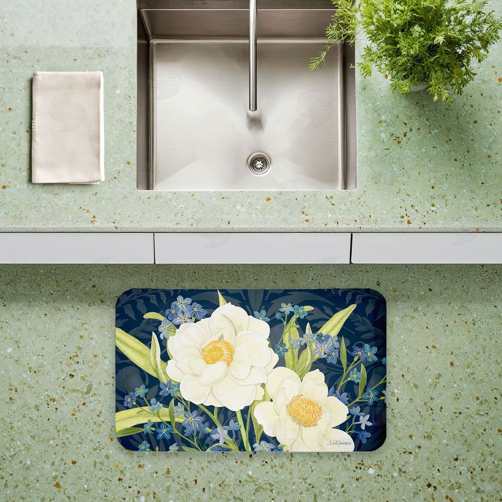 Nicole Tamarin Enchanted Midnight Garden Kitchen Floor Mat