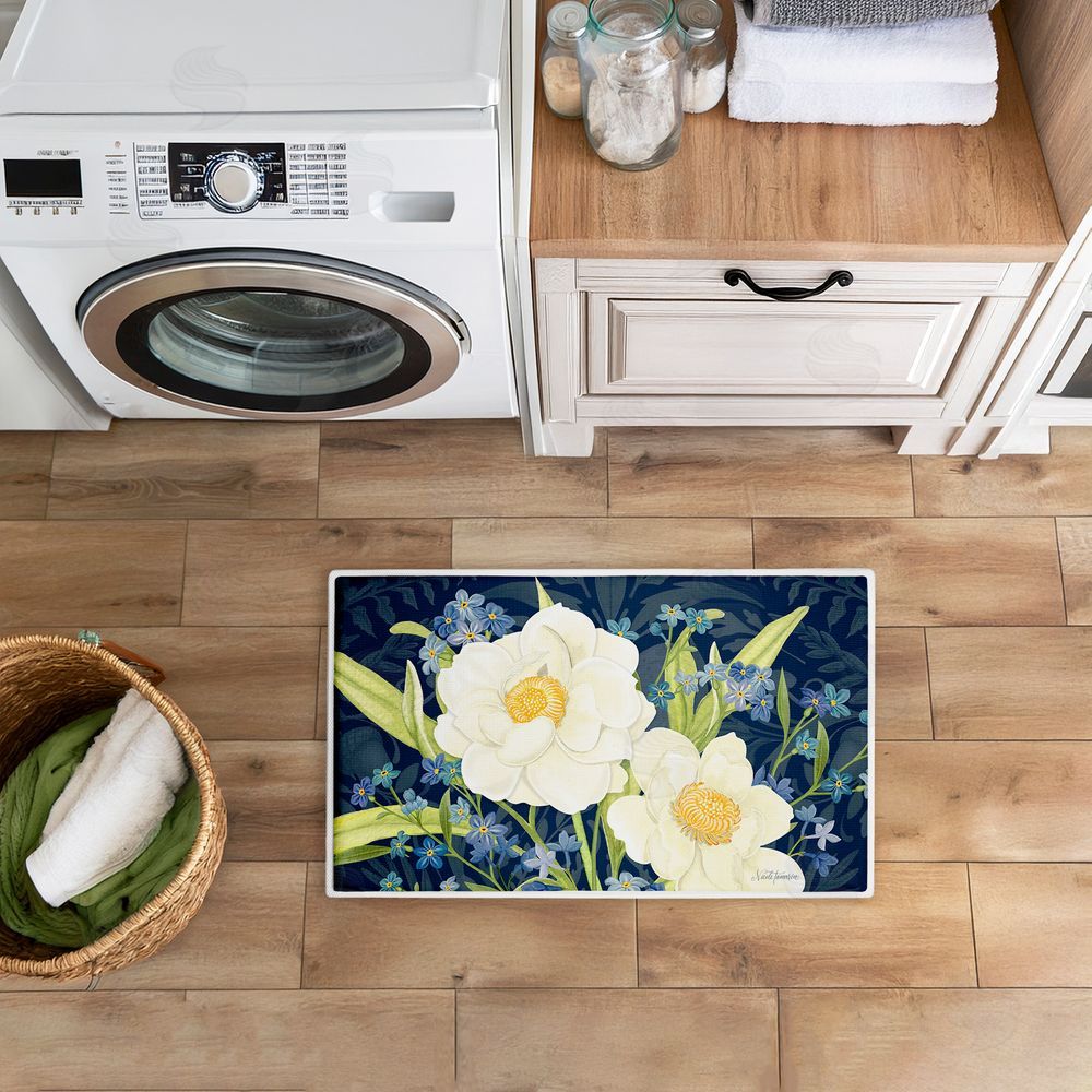 Nicole Tamarin Enchanted Midnight Garden Plush Bathroom Floor Mat
