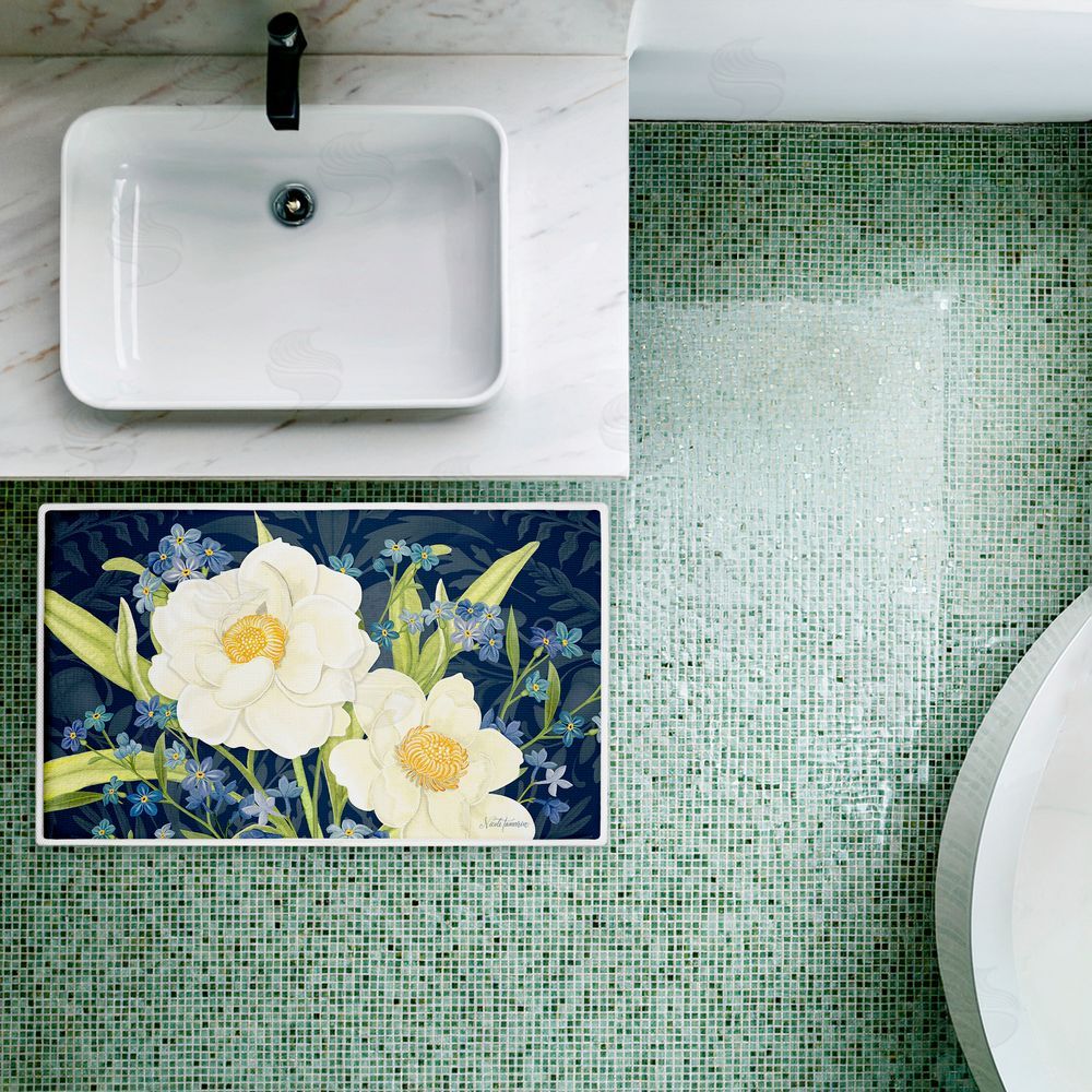 Nicole Tamarin Enchanted Midnight Garden Plush Bathroom Floor Mat