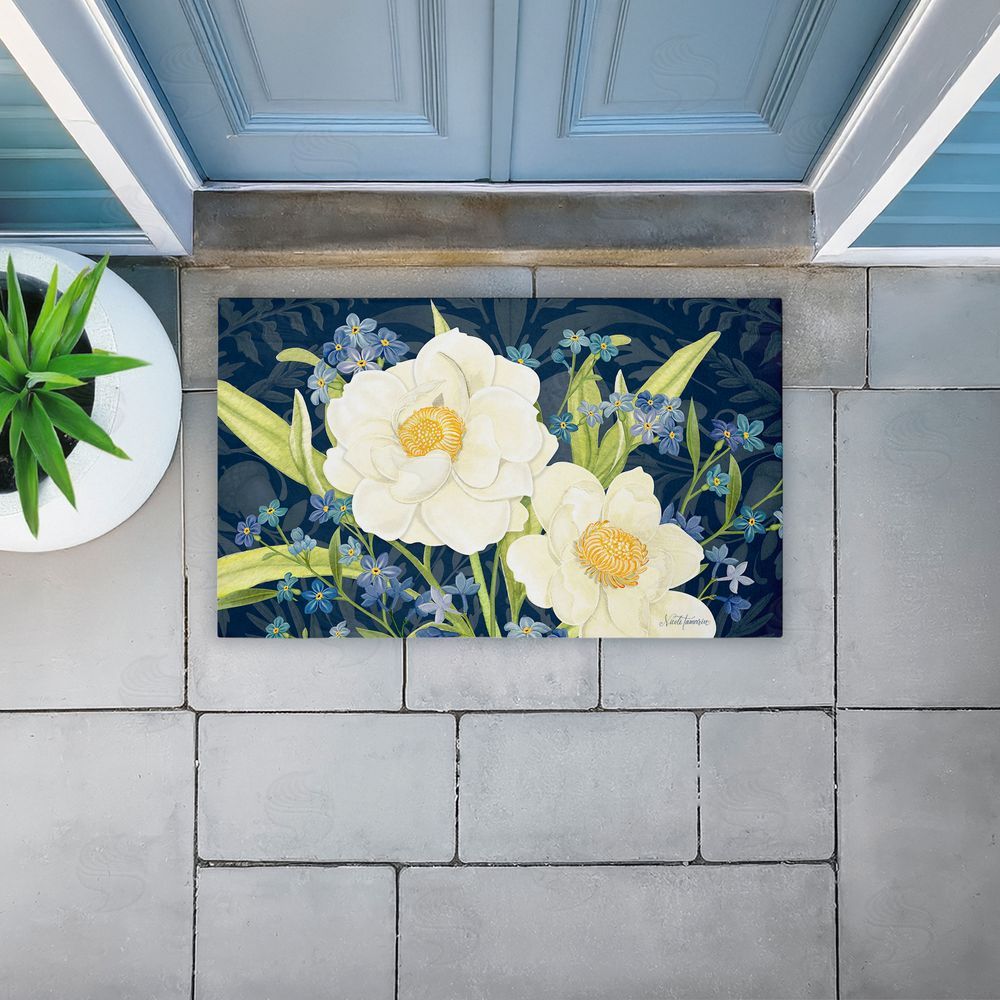 Nicole Tamarin Enchanted Midnight Garden Unwoven Outdoor Door Mat