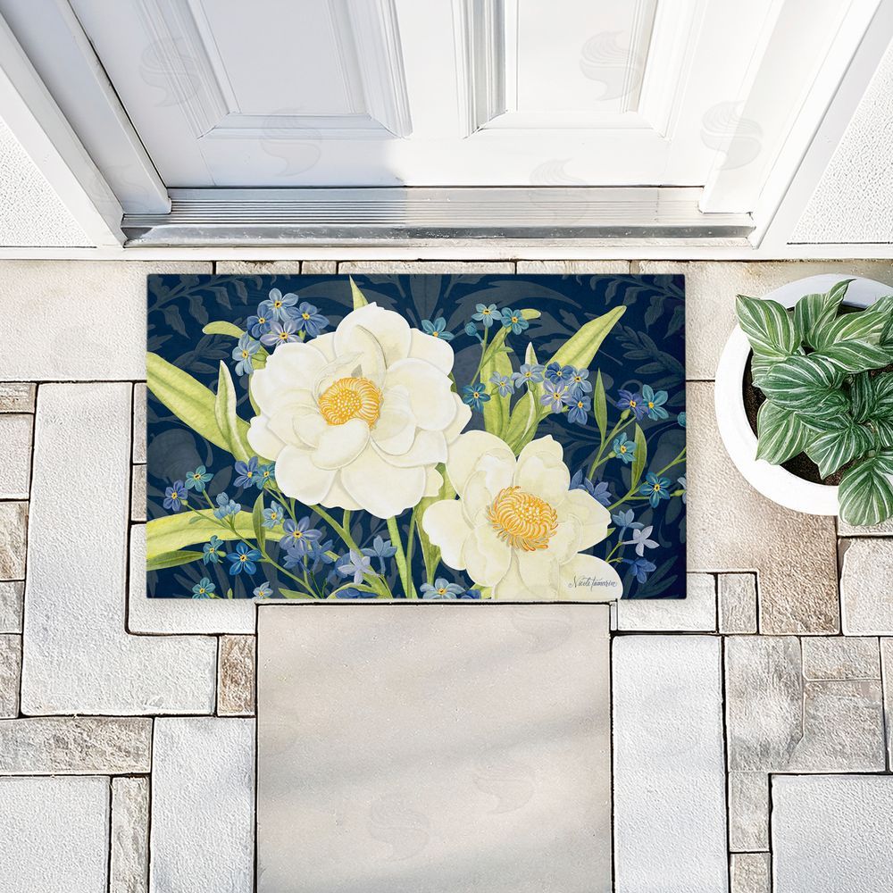Nicole Tamarin Enchanted Midnight Garden Unwoven Outdoor Door Mat