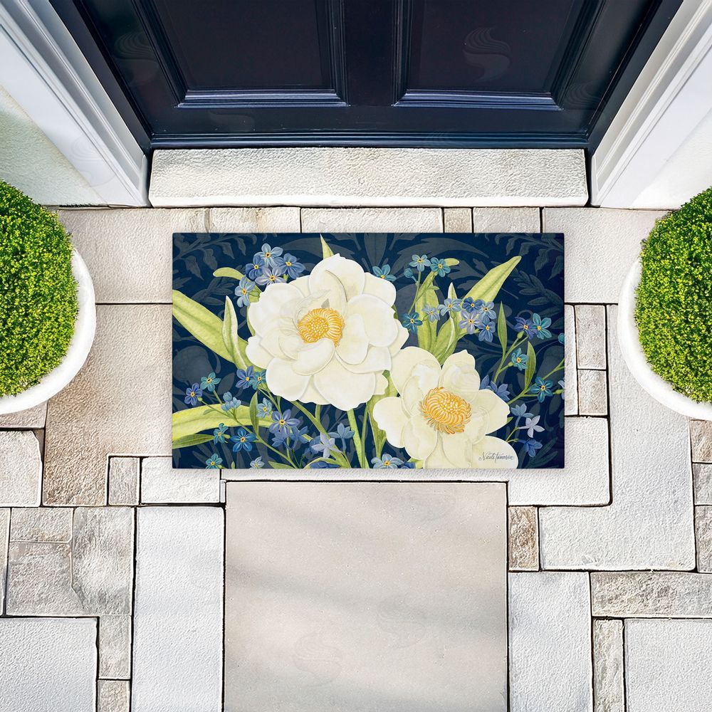 Nicole Tamarin Enchanted Midnight Garden Unwoven Outdoor Door Mat