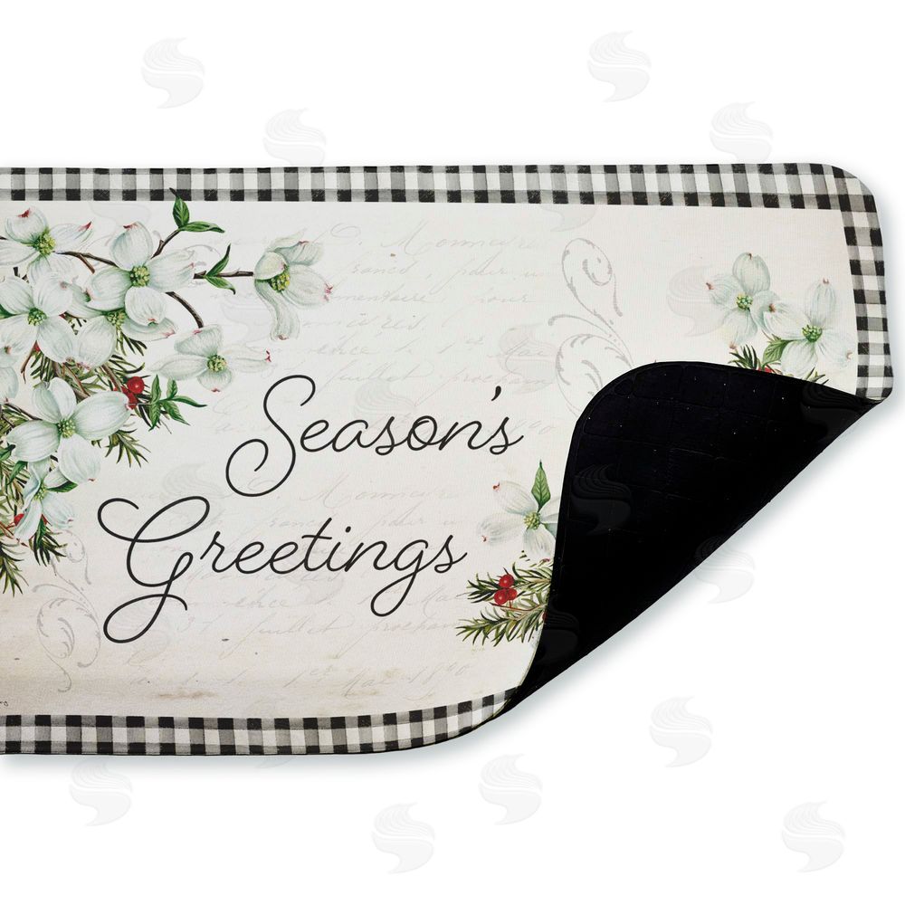 Danielle Murray Winter Cardinals & Dogwood Kitchen Floor Mat