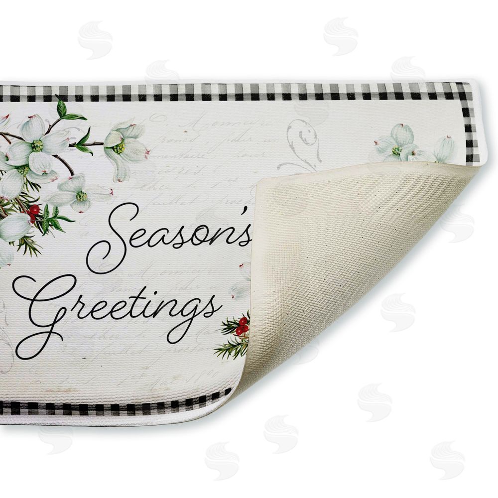 Danielle Murray Winter Cardinals & Dogwood Plush Bathroom Floor Mat