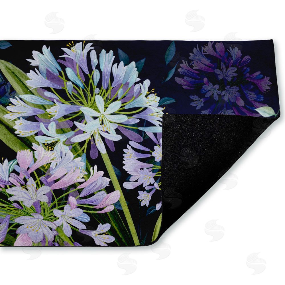 Nicole Tamarin Midnight Garden Flowers Unwoven Outdoor Door Mat