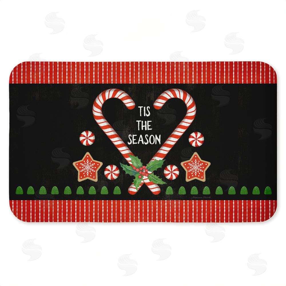 Suzanne Nicoll Tis The Season Candy Heart Kitchen Floor Mat