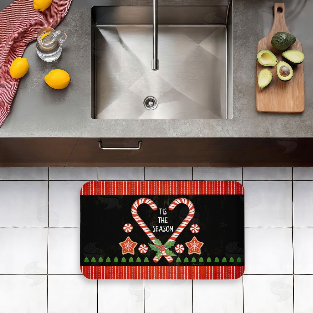 Suzanne Nicoll Tis The Season Candy Heart Kitchen Floor Mat