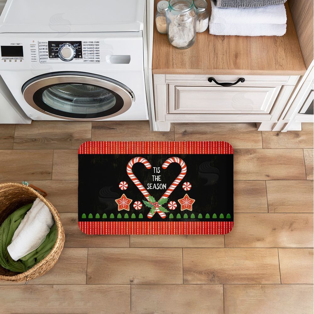 Suzanne Nicoll Tis The Season Candy Heart Kitchen Floor Mat