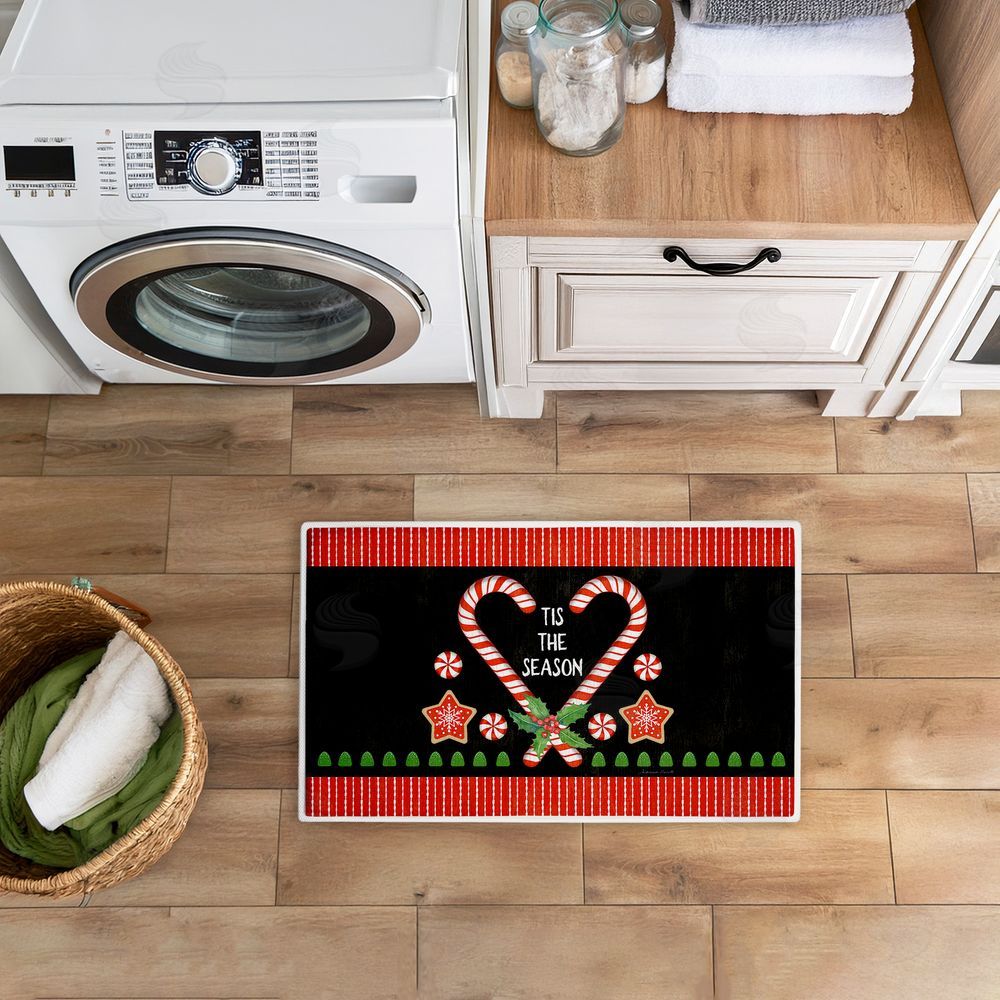 Suzanne Nicoll Tis The Season Candy Heart Plush Bathroom Floor Mat